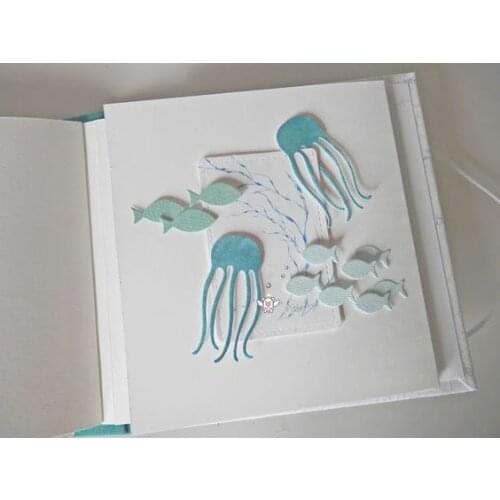 Mmao Crafts Metal Steel Cutting Dies Latest 2Pcs Ocean jellyfish Stencil For DIY Scrapbooking Paper/photo Cards Embossing Dies