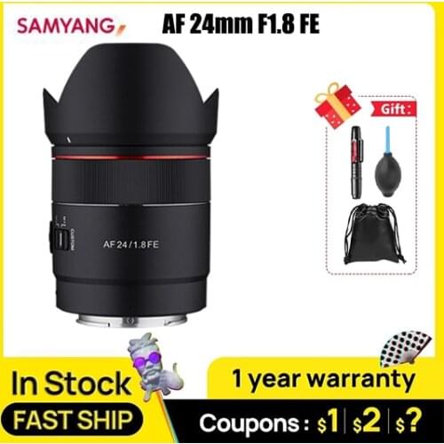 Samyang 24mm F1.8 AF Compact Full Frame Wide Angle for Sony E, Black (SYIO2418-E)
