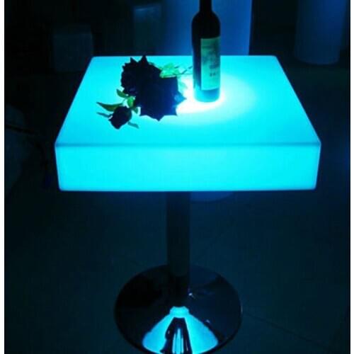 Skybess SK-LF23 (L60*W60*H106cm) Rechargeable LED Furniture Bar Table with Height 106cm S/S Foot for Party Free Shipping 1pc