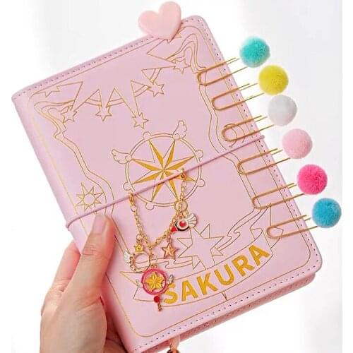 Japanese Cuter loose-leaf Notebook Journal Spiral Kawaii Notepad A6 Binder Color Illustration Daily Planner Diary Organizer