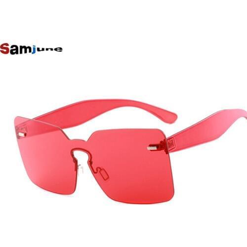 Samjune Fashion Women Men Sunglasses Square Shades Eyewear Candy Color Sun glasses