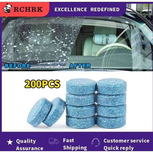 10/20/50/100/200Pcs Car Solid Cleaner Effervescent Tablets Spray Cleaner Car Window Windshield Glass Cleaning Auto Accessories