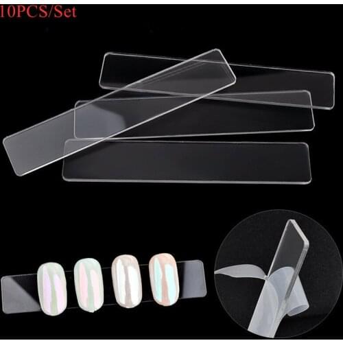 10PCS False Nail Tips Showing Shelf Nail Art Display Stand Practice Acrylic Gel Polish Holder Strip Manicure Showing Tools