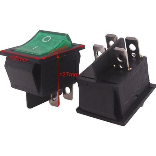 2 Pcs Rocker Switch 4 Plugs 30 * 25 * 27mm 16A 250V/ 20A 125V AC Electrical Equipment Switches Wholesale