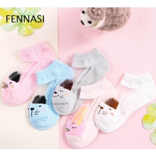 5 pairs / lot Baby socks Mesh children socks Summer Cool Breathable Ice Knitted Baby Socks Short Half Ankle Cute Socks lot Pairs