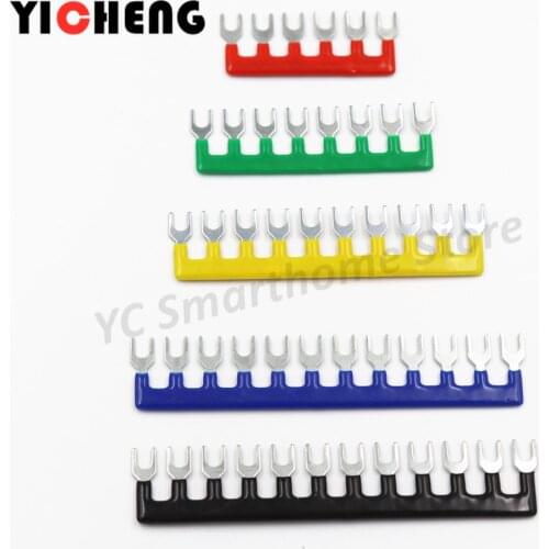 5Pcs TB15A TB25A Short Circuit Insulated Terminal Chip Strip Wiring Connecting Bar wire connector electric wire conector