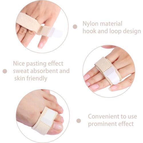 6PCS Hook And Loop Effective Skin Friendly Toe Wraps Finger Brace Wraps Finger Separator Finger Splint Support For Injured Hand
