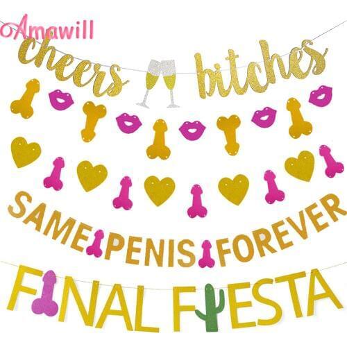 Amawill Final Fiesta Party Banner Bridal Shower Girls Night Out Party Favor For Mexico Party Bachelorette Theme Cactus Decor 7D