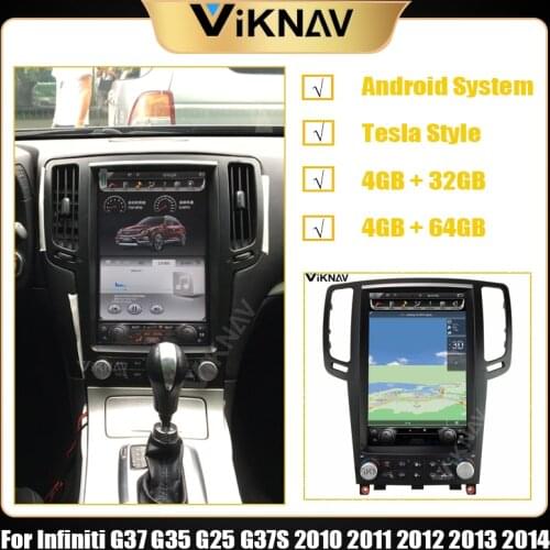 Android Tesla style car GPS navi multimedia player For Infiniti G37 G35 G25 G37S 2010 2011 2012 2013 2014 GPS navigation stereo