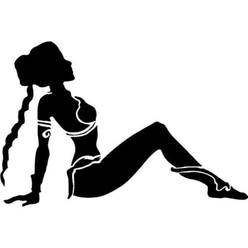 Car Stickers for Relaxing Foreign Girls Design Car Decoration Accessories PVC Stickers Waterproof Black/white, 15cm*10cm