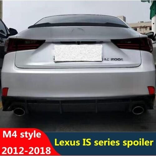 CEYUSOT FOR Lexus IS Series Spoiler Wing 12-18 ABS Material Spoiler IS200t IS250 IS300 IS350 Tail Car Trunk Accessories M4 Style