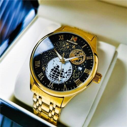 Gypsophila watch mens high-end brand-name hollow through the bottom fully automatic mechanical watch stainless steel butt