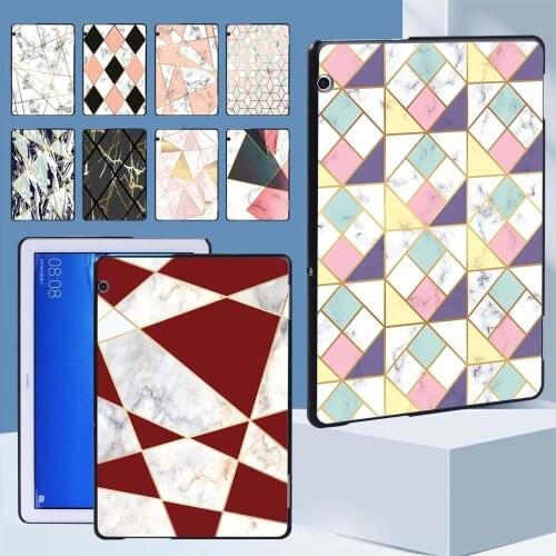 Tablet Case for Huawei MediaPad M5 Lite 8/T5 10 10.1"/T3 10 9.6 Inch/MediaPad T3 8.0 New Shape Series Hard Shell Back Case + Pen