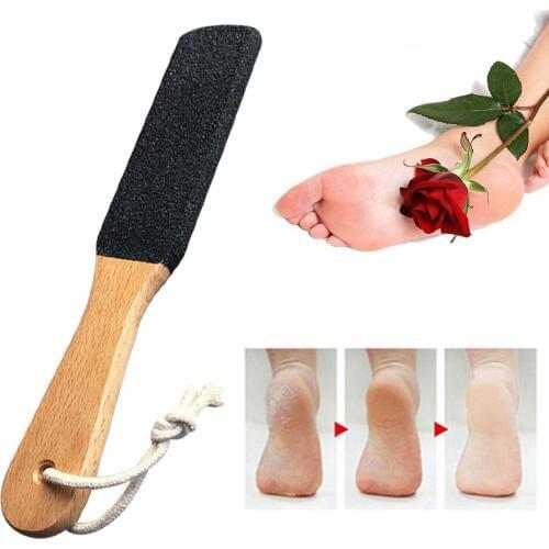 Wooden Double-Sided Ankle Callus Dead Skin Callus Remover Professional Pedicure Tool Grinding Foot Care