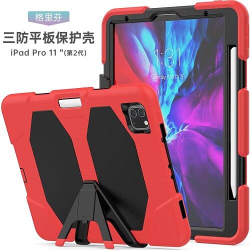 Kids Safe Shockproof 3 layer protection Silicon Shell For IPad Pro 11 Case 2020 Tablet Protective Cover With Pen slot Funda+pen