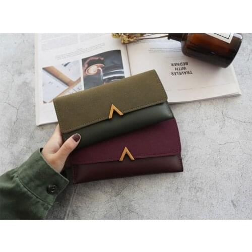 PU Leather Retro Wallet Long Women 2020 Winter New Multi-card Ladies Card Holder Student Hasp Coin Purse Ladies Clutch