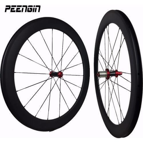 Hot sale carbon wheels 38 50 60 88mm 23/25W Clincher/Tubular 18/21H Powerway ceramic R13 R36 G 3 pattern hubs 700C bike wheelset