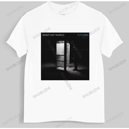 Cotton Tshirt mens summer Tops New Jimmy Eat World Futures Rock Band Album Men Black T-Shirt Man Brand T-shirt Bigger size