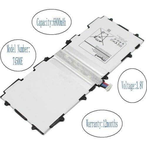 ISkyamS 10pcs/lot 6800mAh T4500E / T4500C Replacement Battery For Samsung Galaxy Tab Tablet 3 10.1 P5200 P5210 P5220 P5213