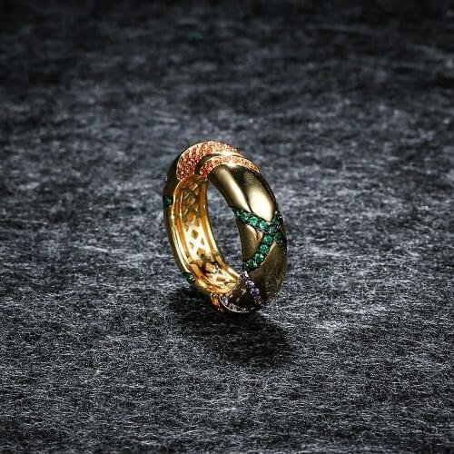 LIDU High Quality 925 Silver Colorful Tribal Hollow Ring Personality Versatile Fashion Exquisite Monaco Jewelry Gifts For Friend