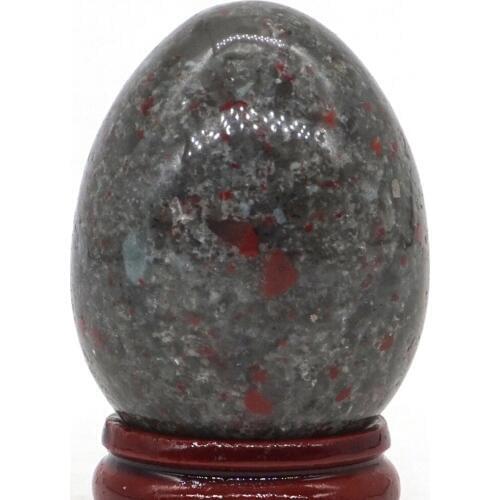 Blood Stone Sphere Egg Healing Reiki Crafts Massage Finger Exercise Feifanstyle natural stone minerals 34x44MM