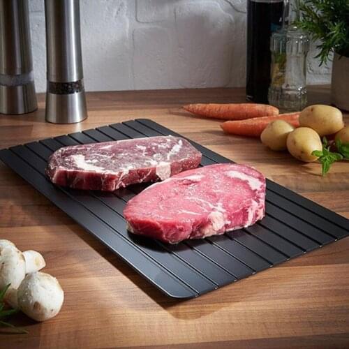 Master Star Rapid Defrosting Frozen Meat Steak Board Naturally Thaw Aluminum Board Quickly Defrost Tray Tool