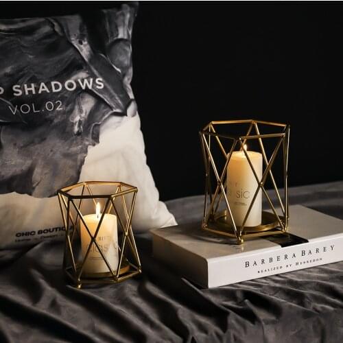 Metal Iron Frame Candlestick Pen Holder Storage Frame Multifunctional Iron Ornaments Nordic Crafts