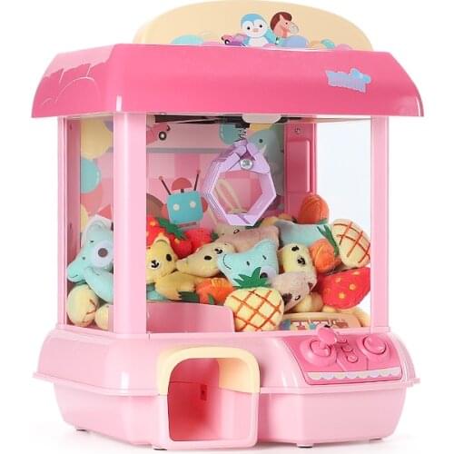 Miniature ChildrenS Assembly DIY Doll Machine Rechargeable Sound And Light Toy Plush Animal Capsule Child Birthday Gift