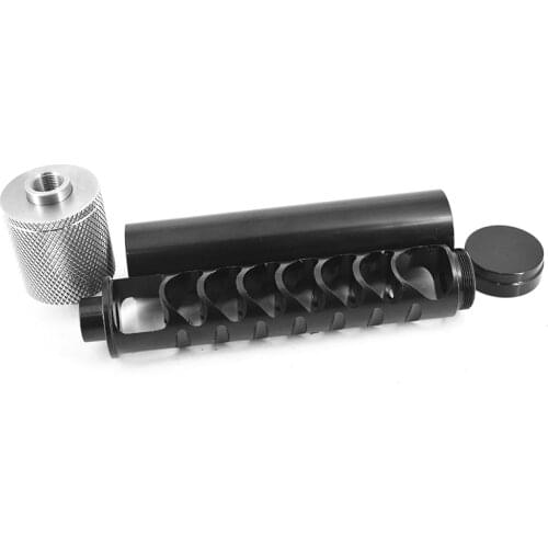 Stainless Steel Single Core Fuel Filter Solvent Trap Monocore + External Recoil Booster Nielsen Device 1/2x28 male to femle