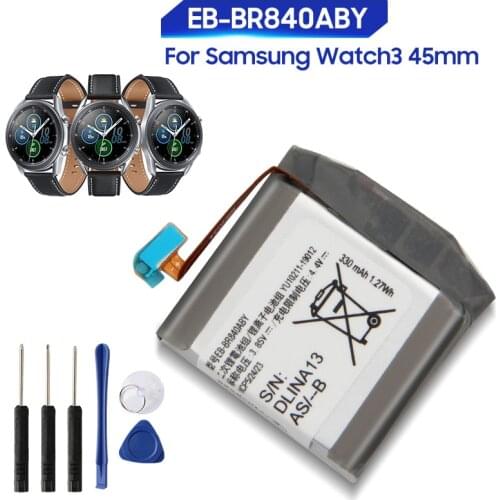 Original Replacement Battery For Samsung Watch 3 SM-R840 Watch3 Version EB-BR840ABY Genuine Battery 340mAh