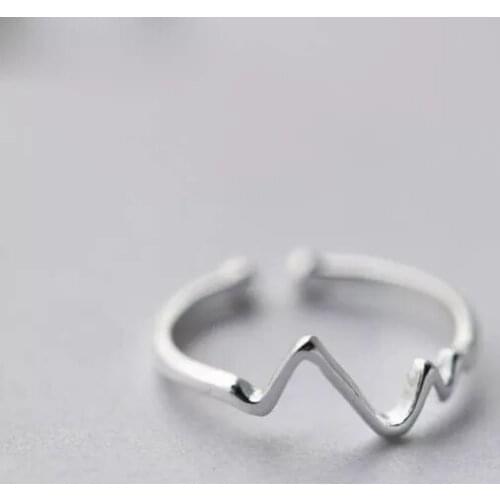 Luxury Brand Heartbeat Rings For Women Adjustable Size Wedding Ring Hot Jewelry