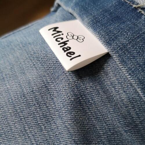 2.5 width Fold sewing Nylon trademark tape/non-woven fabrics name Label Child and old peoples clothing distinguish marks tags