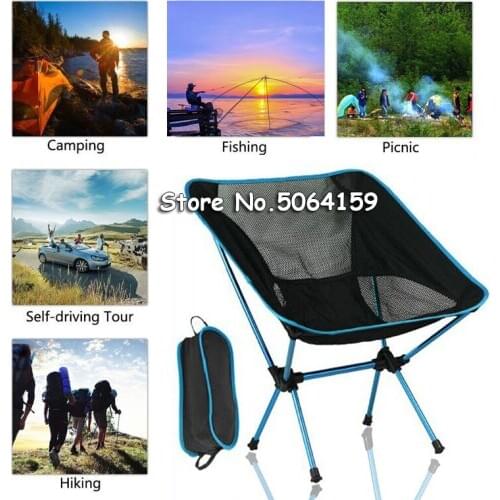 Travel Ultralight Folding Chair Superhard High Load Outdoor Camping Chair Portable Beach Hiking Picnic Seat Fishing Tools Chair