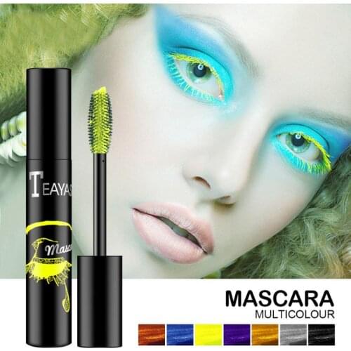 7 Colors 4D Silk Fiber Eyelash Liquid Mascara Lash Extension Waterproof Thick Lengthening Mascara Womens Make Up Cosmetics
