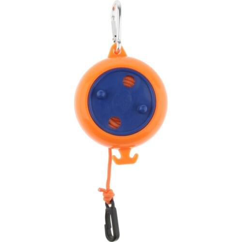 Windproof Clothesline Outdoor Retractable Rope Washing Line 8m Orange, Rotating Recycling Design, Convenient to Use
