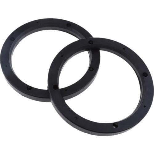 2pcs Universal Black 6.5inch Car Stereo Audio Speaker Mounting Spacer Rings Adaptor