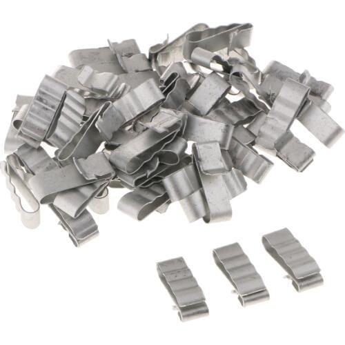 50pcs Cable Clips With Strong Adhesive Tapes,Wire Holder Organizer Cord Management For Car, Office , Home ,Solar PV Wire Silver