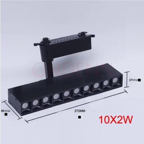 5X2W 10X2W Led track light Rotated Lighting COB Spot light Ceiling Mounted Tracking Lamp SpotlightFor home office AC110V/240V