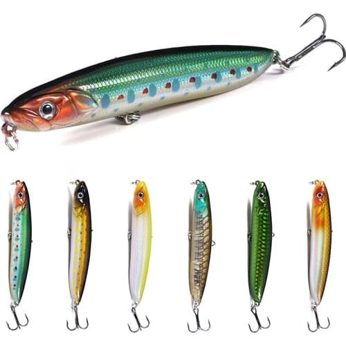 9.5cm 18g Floating Pencil Fishing Lure Crankbait Minnow Popper Top Water Hard Lure Fishing Bait