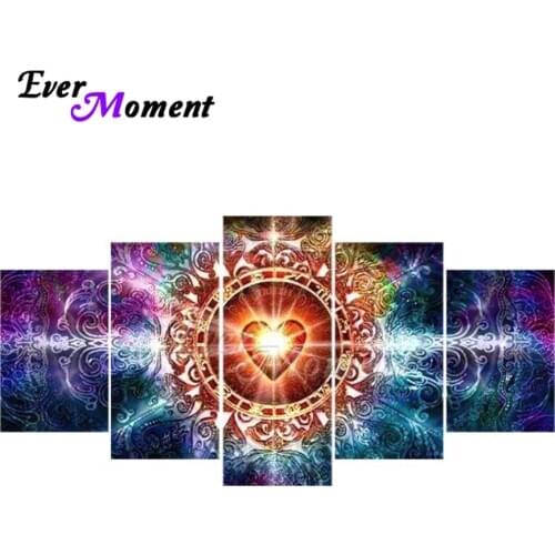 Ever Moment Diamond Painting Multi-picture Colorful Heart Full Square Resin Drill Handicraft Decoration Crystal Rhinestone 1M015
