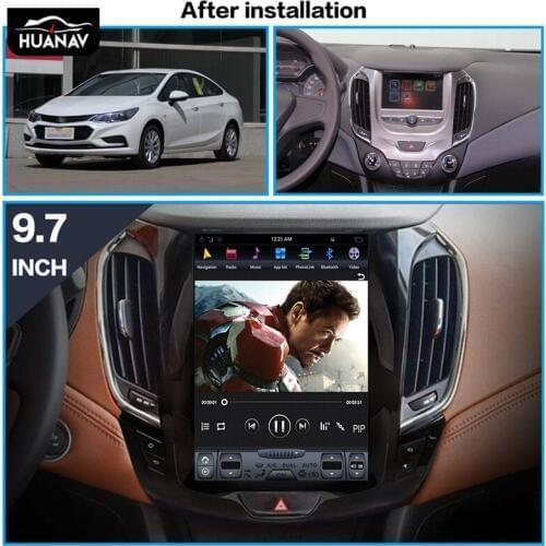 HUANVA Android 8.0 Car DVD Player GPS navigation For Chevrolet Cruze 2017 2018 multimedia player tape recorder 8-Core navi Audio