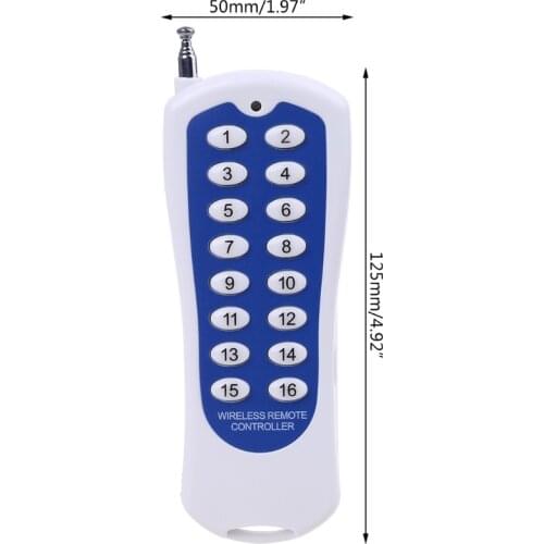 DC12V 16CH RF Wireless Remote Control 16 Keys Wireless Transmitter for Electronic Door Alarm