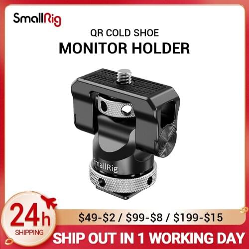 SmallRig Quick Release Camera Monitor Holder EVF Mount Rig Swivel 360 Degree & Tilt 140 Degree Monitor Clamp with Cold Shoe 2346