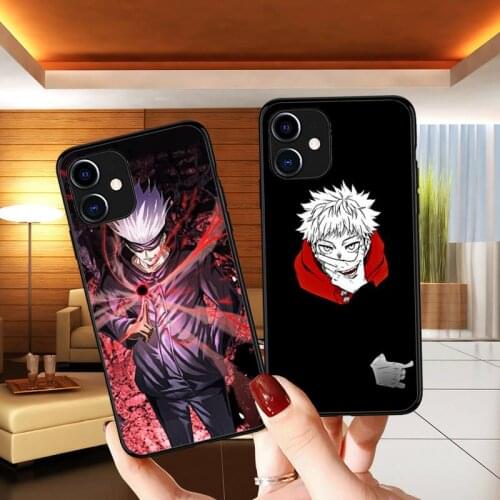 Cartoon Anime Jujutsu Kaisen Phone Case for iPhone 11 12 Pro mini pro XS MAX 8 7 6 6S Plus X 5S SE 2020 XR