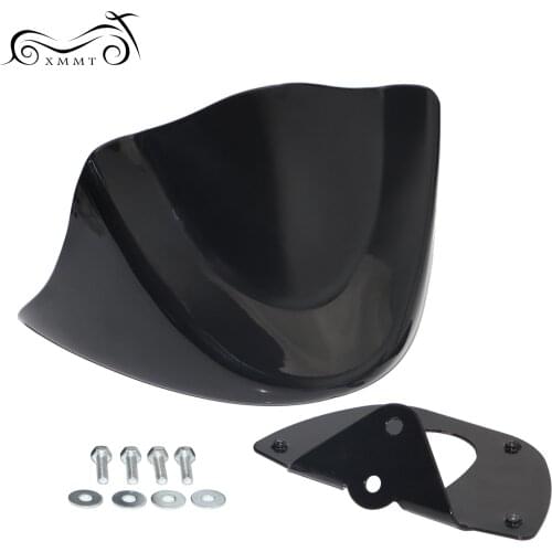 Motor Black Front Bottom Spoiler Mudguard Air Dam Chin Fairing For Harley Dyna Fat Bob Low Rider Super Glide Street Bob Custom