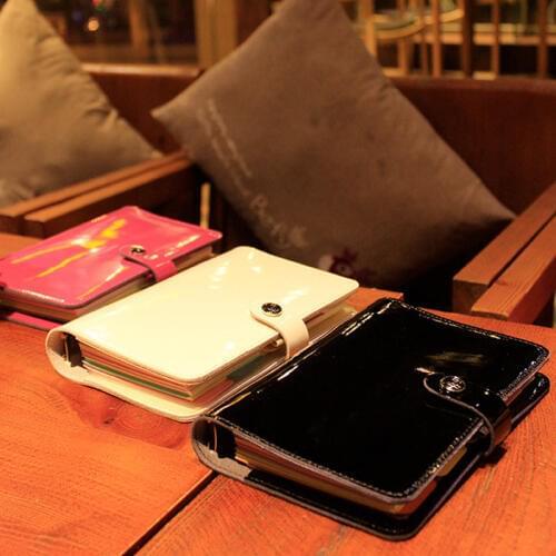 2019 Yiwi Korea A5 A6 Genuine Leather Solid Color Loose Leaf Planner Dairy Binder Notebook