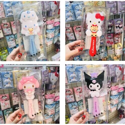 Hobbies Action Figures Fantasy Mymelody Cinnamorol Cute Face Dense Tooth Makeup Cushion Comb Toys for Children Gift