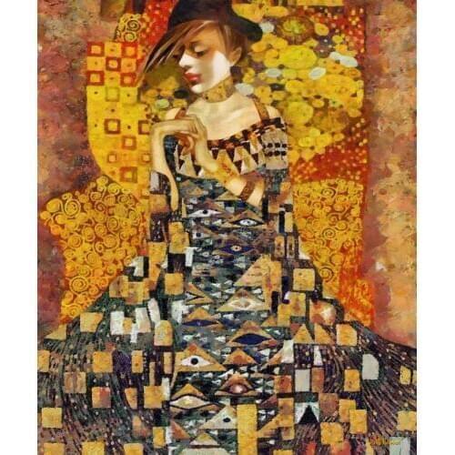 High Quality Classic Oil Painting for Living Room Gustavs Lady Contemporary Arts Canvas Wall Painting Abstract Frameless