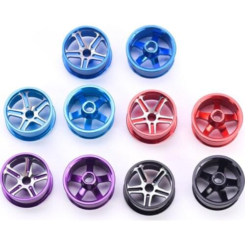 4PCS 95012 Five-Pointed Star Large-Diameter Aluminum Alloy Wheels Suitable For Tamiya Mini 4WD Model Spare Parts