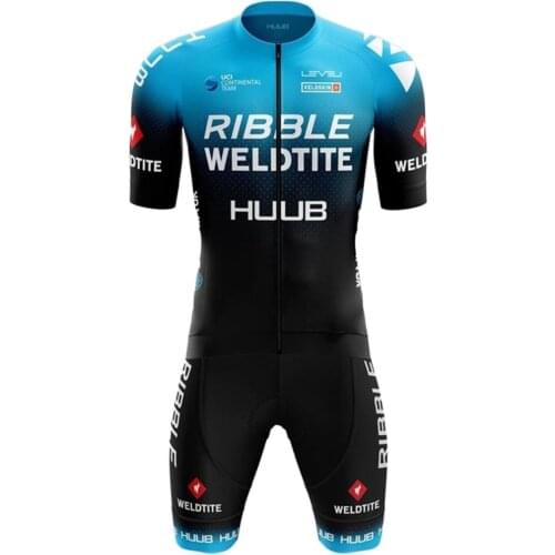 HUUB Team Jumpsuit Men Sports Short-Sleeved Triathlon Skinsuit Cycling Suit Ciclismo Tights Bicycle Outdoor Sports Racing Suit